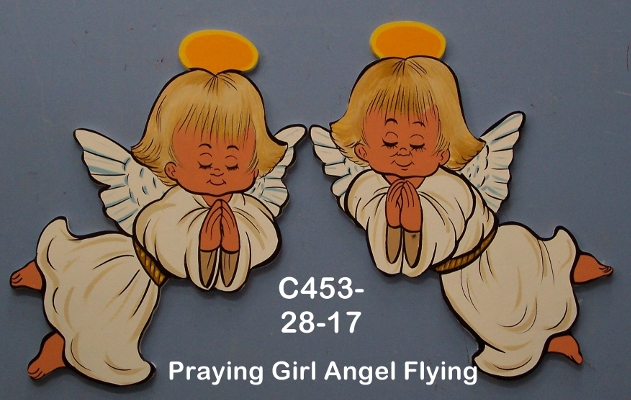C453Praying Girl Angel Flying