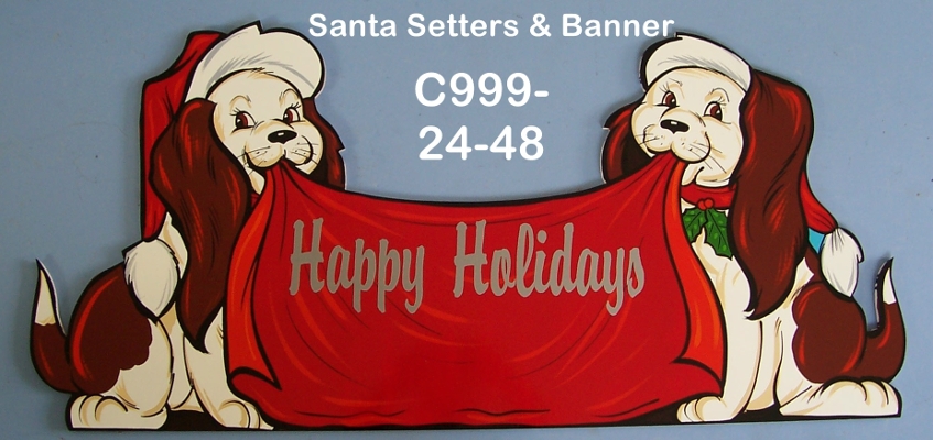 C999Santa Setters and Banner