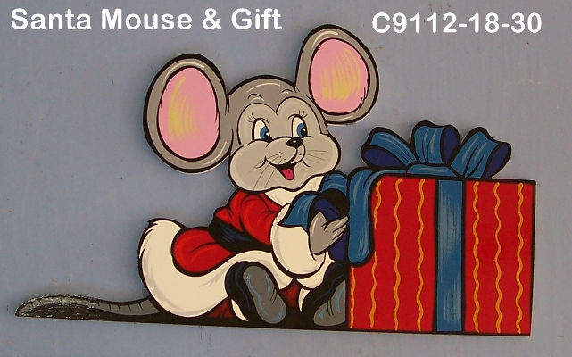 C9130Santa Mouse & Gift