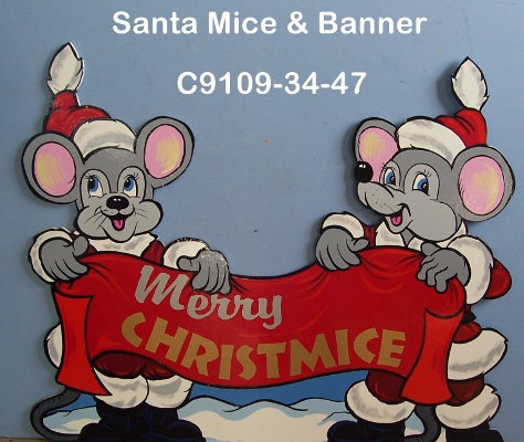 C9109Santa Mice & Banner