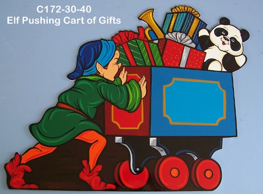 C172Elf Pushing Cart of Gifts