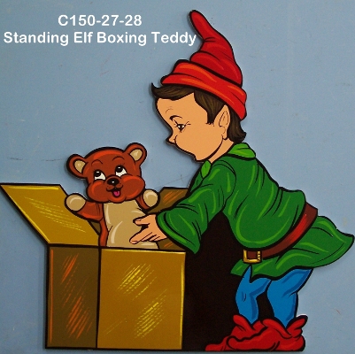 C150Standing Elf Boxing Teddy