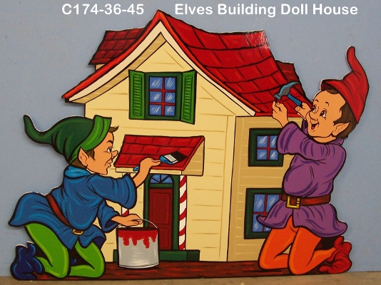 C174Elves Building Doll House