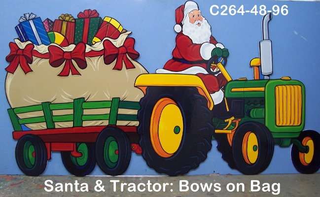 C264Santa & Tractor: Bows on Bag