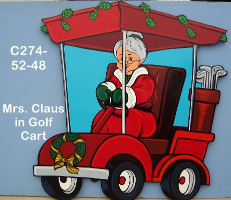 C274Mrs. Claus in Golf Cart