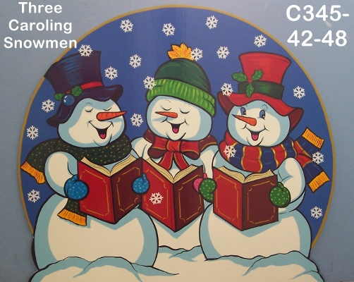 C345Three Caroling Snowmen