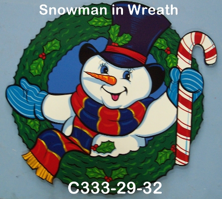 C333Snowman in Wreath