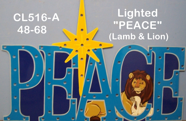 CL516ALighted "Peace" (Lamb & Lion)