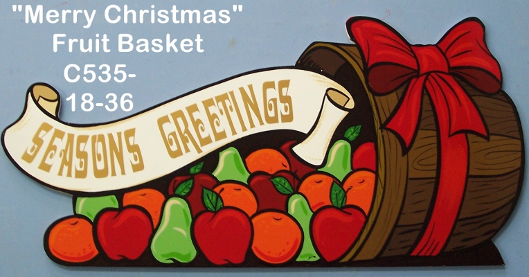 C535"Merry Christmas" Fruit Basket