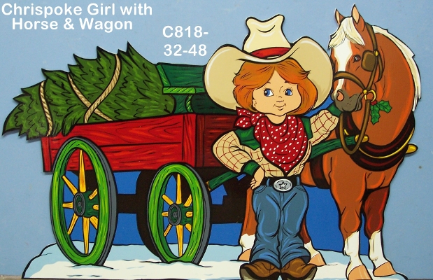 C818Chris pokes Girl with Horse and Wagon
