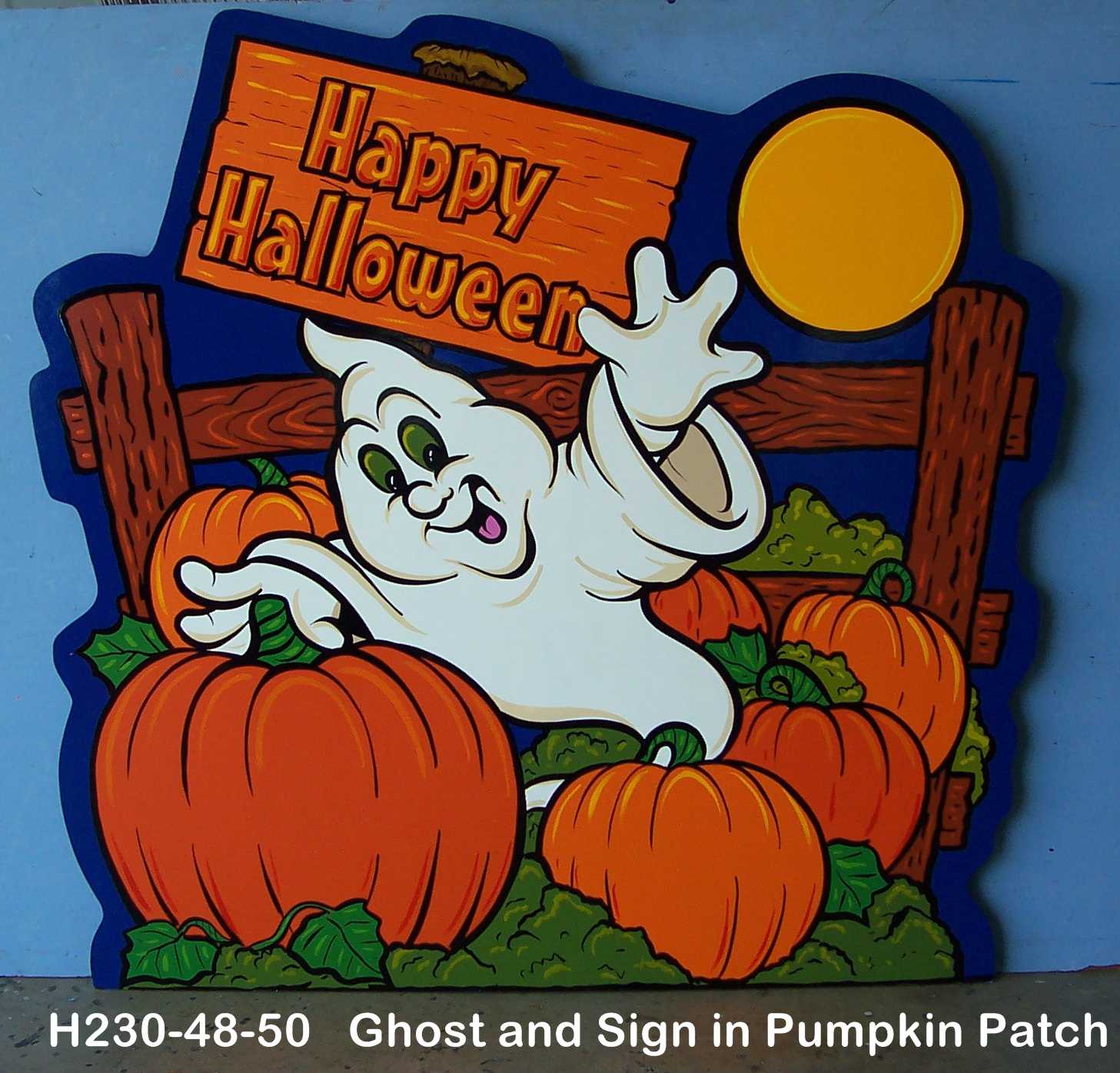 H230Ghost and Sign in Pumpkin Patch